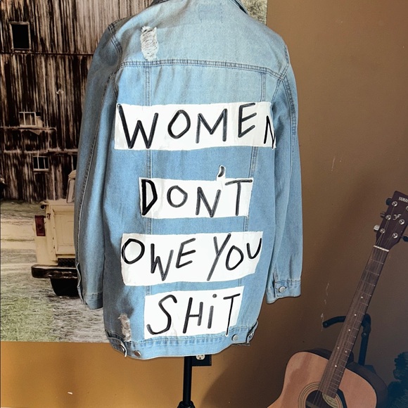 Ci Sono Jackets & Blazers - Ci Sono Light Blue Distressed Denim Jacket